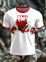 Men's Wales Welsh Rugby Lover Printed T-shirt