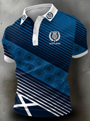 Men's Scotland Rugby Lover Printed Casual Tops
