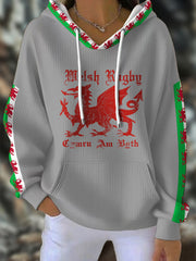 Women's Welsh Rugby Lover Printed Hoodie