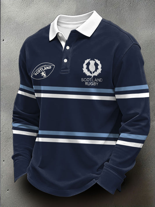 Men's Scotland Rugby Lover Printed Casual Tops