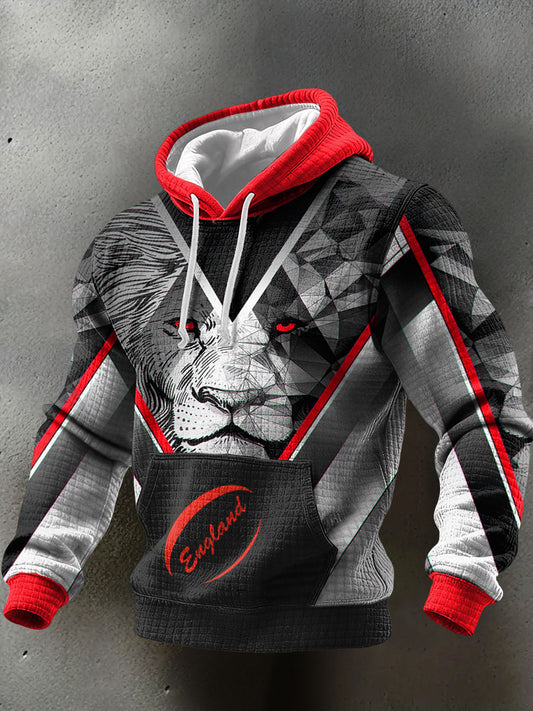 Men's England Rugby Lover Printed Hoodie