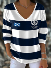 Women's Scotland Rugby Lover Printed T-Shirt