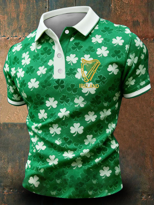 Men's Ireland Rugby Lover Printed Casual Tops
