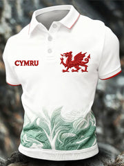 Men's Welsh Rugby Lover Printed Casual Tops