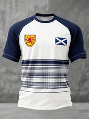 Men's Scotland Football Lover Tartan Army Printed T-shirt