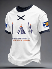 Men's Scotland Football Lover Tartan Army Printed T-shirt