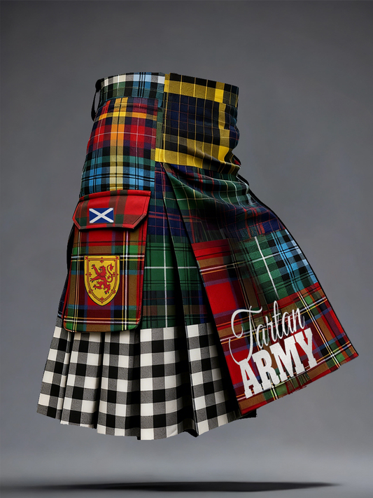 Unisex Scotland Football Lover Tartan Army Printed Kilt Skirt