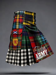 Unisex Scotland Football Lover Tartan Army Printed Kilt Skirt
