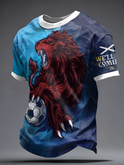 Men's Scotland Football Lover Tartan Army Printed T-shirt