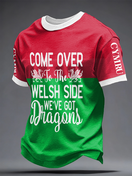 Men's Welsh Rugby Lover Printed T-shirt