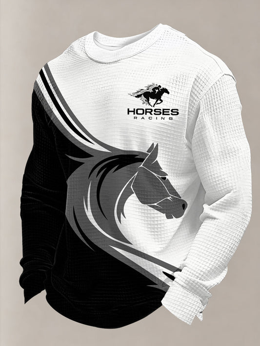 Men's Cheltenham Festival Printed Waffle Long Sleeve Sweatshirt