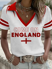 Women's England Rugby Lover Printed Tops