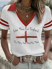 Women's England Rugby Lover Printed Tops