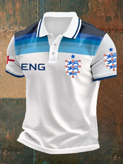 Men's UK Football Lover England Printed polo shirt