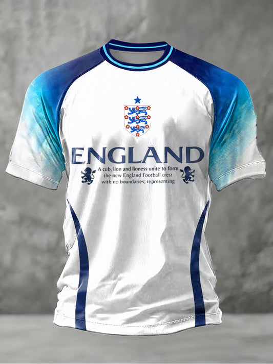 Men's UK Football Lover England Printed short sleeve t-shirt