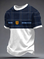 Men's Scotland Football Lover Tartan Army Printed T-shirt