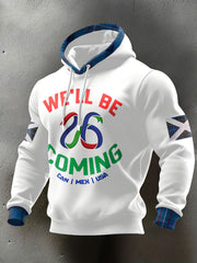 Men's Scotland Football Lover Tartan Army Printed Hoodie