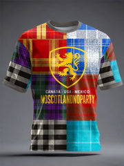 Men's Scotland Football Lover Tartan Army Printed T-shirt