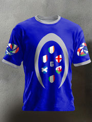 Men's Rugby Lover Nations Printed T-shirt