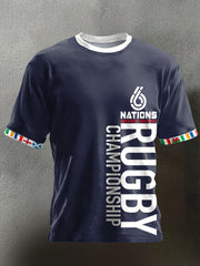 Men's Rugby Lover Nations Printed T-shirt