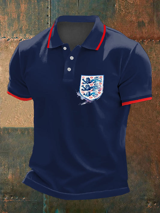 Men's UK Football Lover England Printed polo shirt