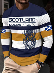 Men's Scotland Rugby Lover Printed Tops