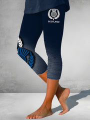 Women's Scotland Rugby Lover Printed Seven-minute Leggings