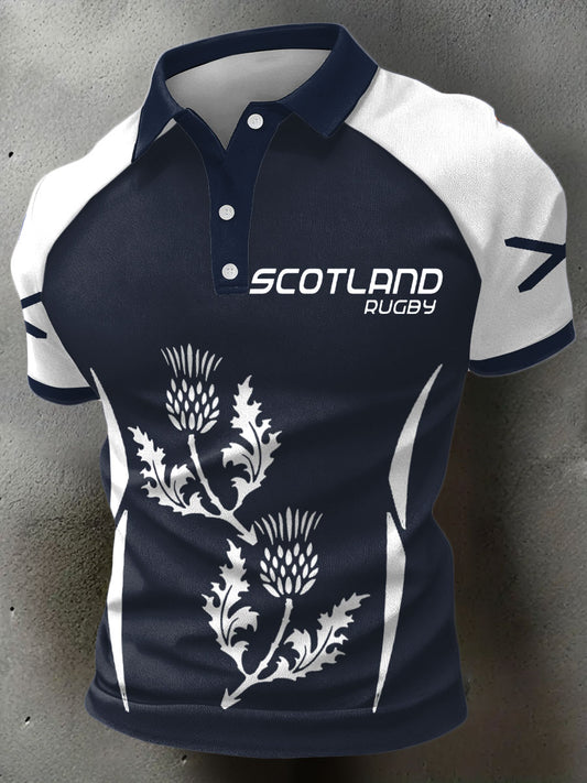 Men's Scotland Rugby Lover Printed Casual Tops