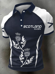 Men's Scotland Rugby Lover Printed Casual Tops