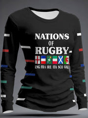 Women's Nations of Rugby Lover Printed Tops