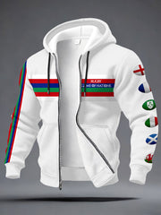 Men's Nations of Rugby Lover Printed Coat