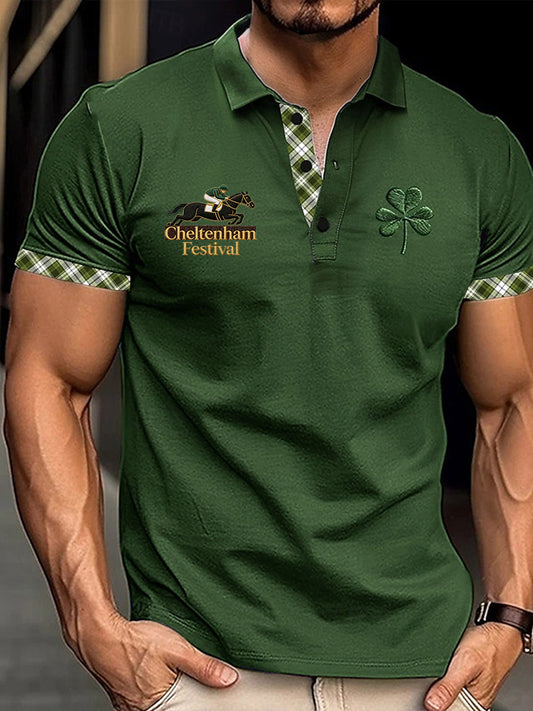 Men's Cheltenham Festival Print Short Sleeves Shirt