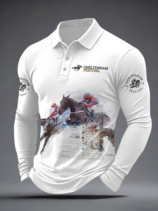 Men's Cheltenham Festival Print Long Sleeves Shirt