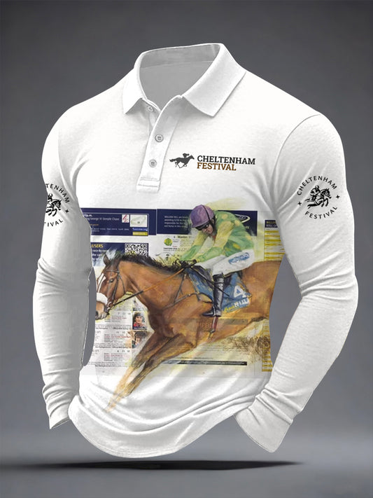 Men's Cheltenham Festival Print Long Sleeves Shirt