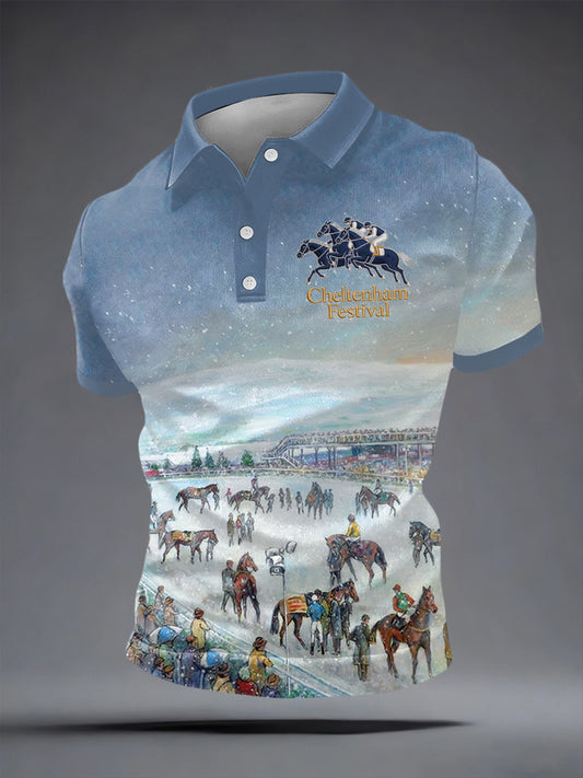 Men's Cheltenham Festival Print Short Sleeves Shirt