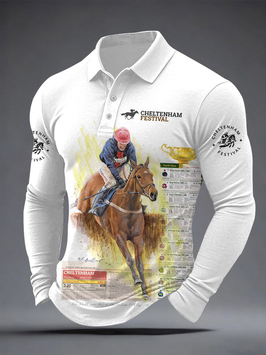 Men's Cheltenham Festival Print Long Sleeves Shirt