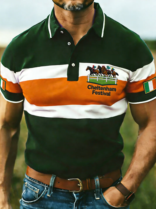 Men's Cheltenham Festival Print Short Sleeves Shirt