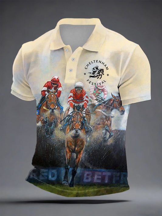 Men's Cheltenham Festival Print Short Sleeves Shirt