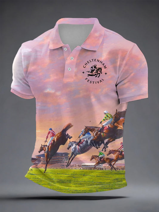 Men's Cheltenham Festival Print Short Sleeves Shirt