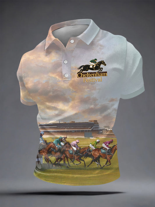 Men's Cheltenham Festival Print Short Sleeves Shirt