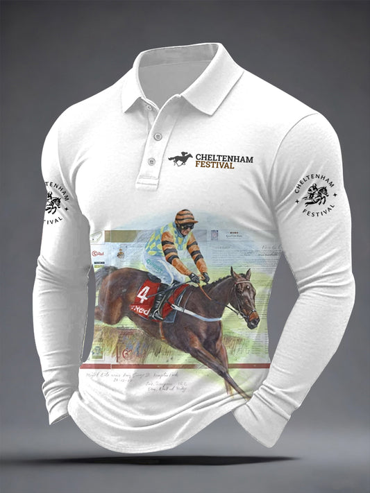 Men's Cheltenham Festival Print Long Sleeves Shirt