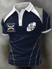 Men's Scotland Rugby Lover Printed Casual Tops