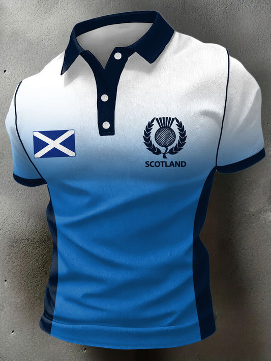 Men's Scotland Rugby Lover Printed Casual Tops