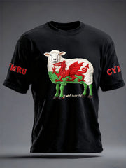 Men's Wales Welsh Rugby Lover Printed T-shirt