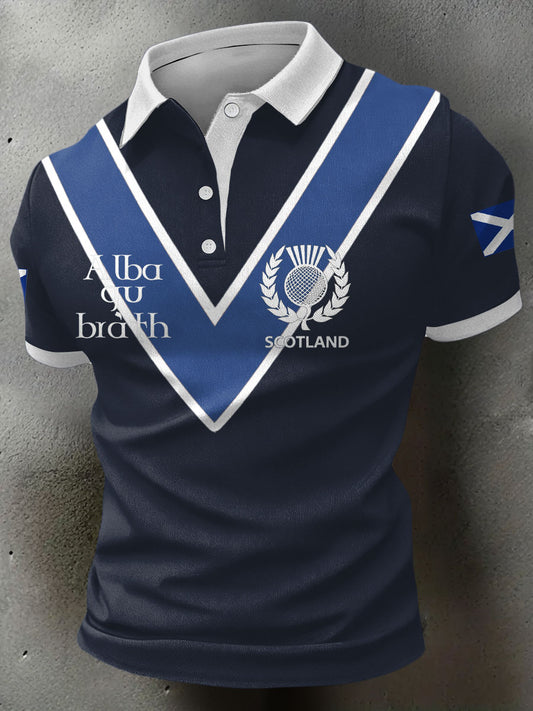 Men's Scotland Rugby Lover Printed Casual Tops