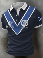 Men's Scotland Rugby Lover Printed Casual Tops