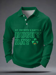 Men's Ireland Rugby Lover Shouler 2 Shoulder Printed Casual Tops