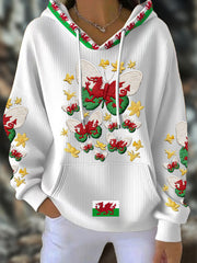 Women's Wales Welsh Rugby Art Printed Hoodie