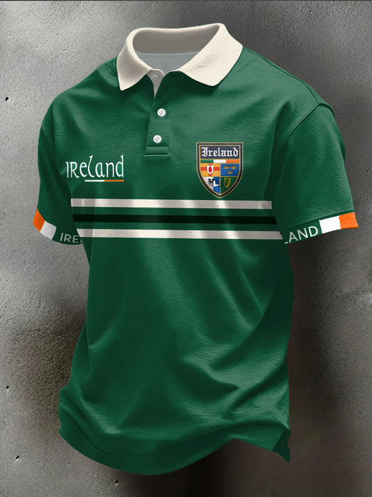 Men's Ireland Rugby Lover Printed Casual Tops