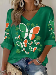 Women's Ireland Rugby Lover Printed Waffle Tops